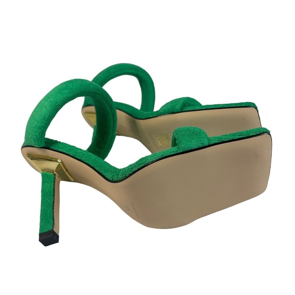 Good American Shoes Size 6.5 Heels Green Terry GA354T-X NEW Summer Vacation Pool - Picture 11 of 13